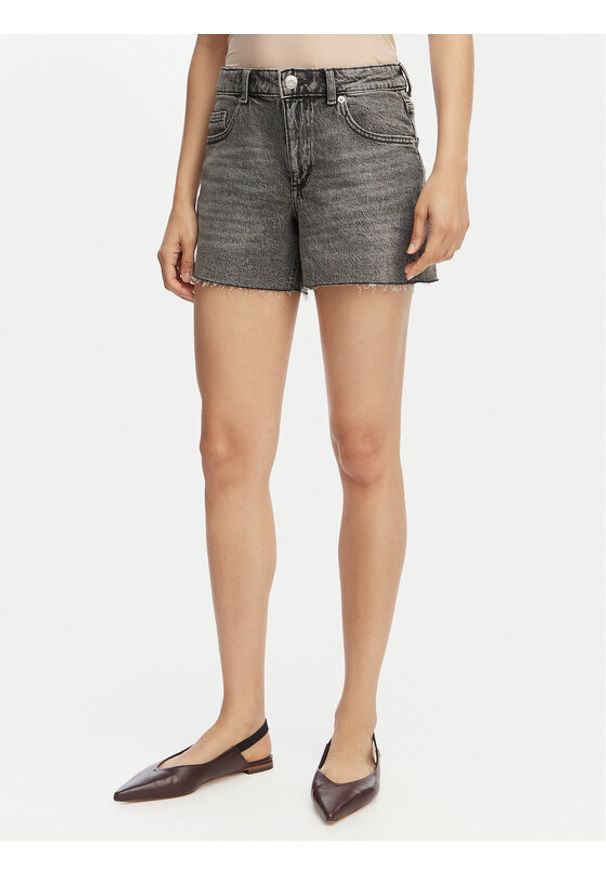 Vero Moda Szorty jeansowe Tess 10301532 Szary Regular Fit. Kolor: szary. Materiał: bawełna