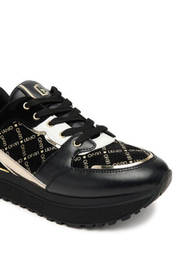 Liu Jo Sneakersy Maxi Wonder 91 BF5005 PX681 Czarny. Kolor: czarny. Materiał: zamsz, skóra