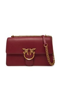 Pinko - PINKO Torebka Love One Classic Dc PE 25 PCPL 100941 A0F1 Bordowy. Kolor: czerwony. Materiał: skórzane