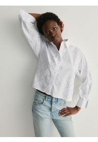 Reserved - Bawełniana koszula z kamyczkami - złamana biel. Materiał: bawełna #1
