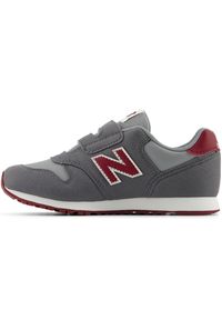 Buty dziecięce New Balance YZ373VM2 – szare. Zapięcie: rzepy. Kolor: szary. Materiał: syntetyk, materiał, guma. Szerokość cholewki: normalna. Model: New Balance 373 #3