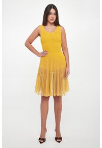 Elisabetta Franchi - Sukienka z ażurowej dzianiny ELISABETTA FRANCHI. Materiał: dzianina. Wzór: ażurowy #2