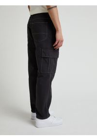Lee - MĘSKIE SPODNIE MATERIAŁOWE LEE CARGO PANT WASHED BLACK 112333668. Materiał: materiał #4