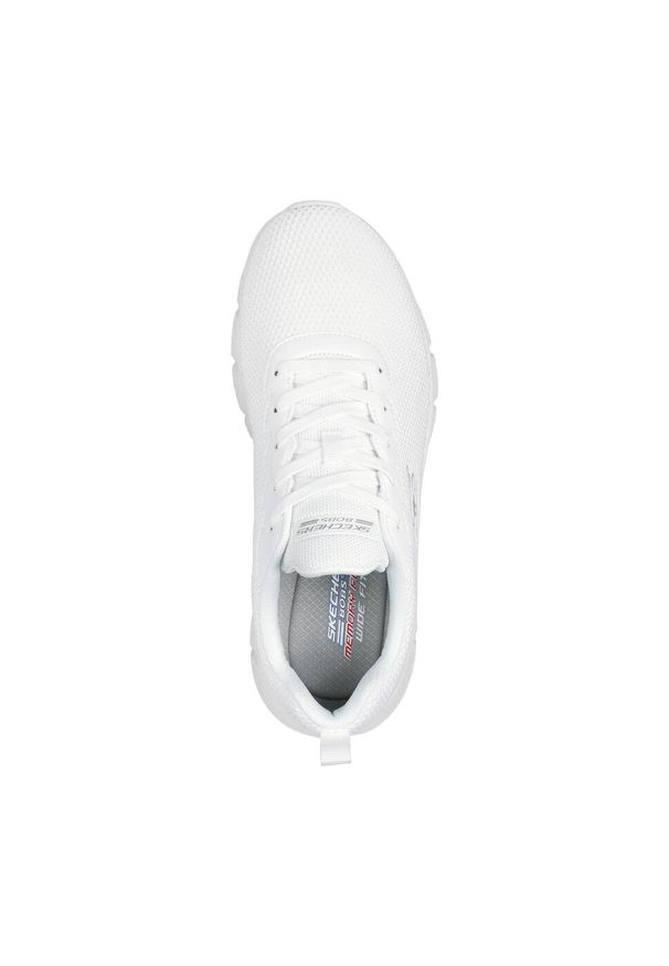 skechers - Adidasy Skechers Bobs B Flex - Chill, Mężczyźni. Kolor: biały. Materiał: materiał