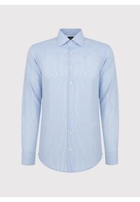 Pako Lorente - PAKO LORENTE – Bawełniana koszula męska w niebieskie paski. Kolor: niebieski. Materiał: bawełna. Długość rękawa: długi rękaw. Długość: długie. Wzór: paski #4
