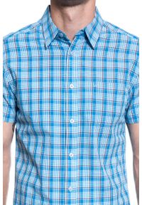 Wrangler - MĘSKA KOSZULA MATERIAŁOWA WRANGLER SS 1 PKT SHIRT CERULEAN BLUE W5J11OXVT. Materiał: materiał #7