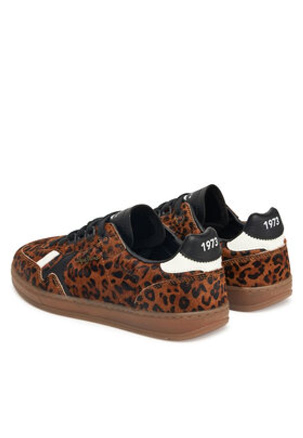 Pepe Jeans Sneakersy Ball Print W PLS000013 Brązowy. Kolor: brązowy. Materiał: skóra. Wzór: nadruk