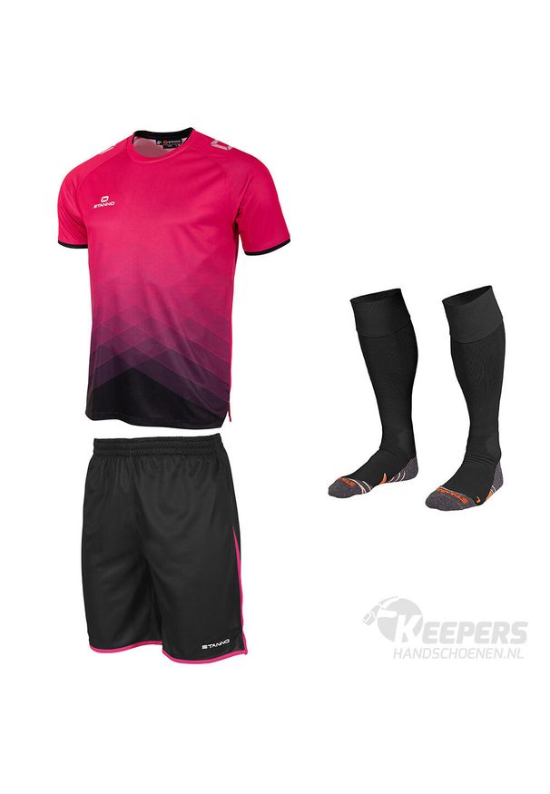 STANNO - Jersey Stanno Altius. Kolor: wielokolorowy, czarny, różowy. Materiał: jersey. Sport: piłka nożna