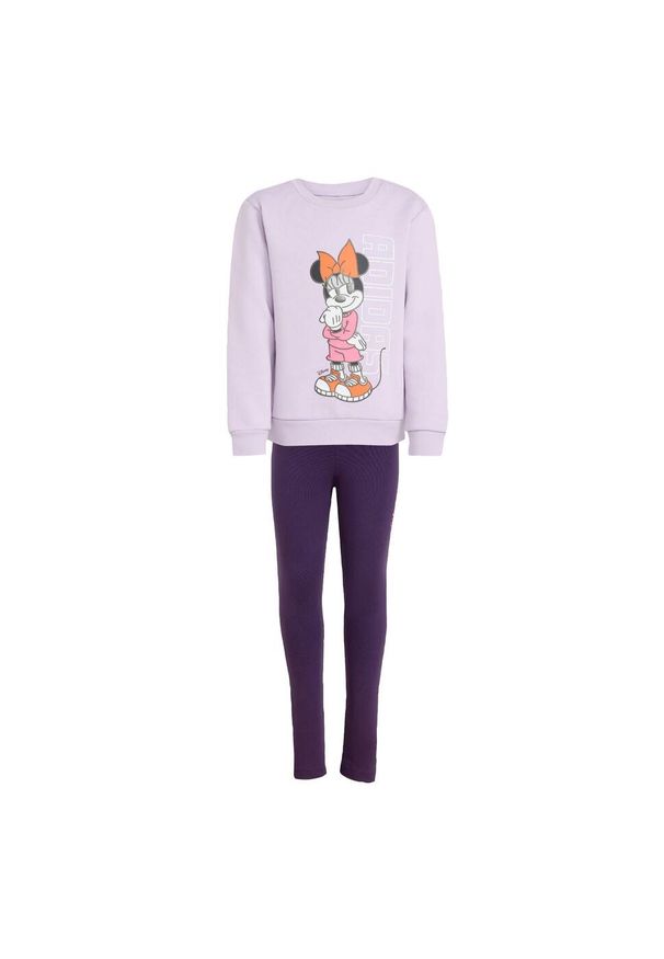 Adidas - Zestaw adidas Disney Minnie Mouse Jogger Kids. Kolor: różowy. Wzór: motyw z bajki