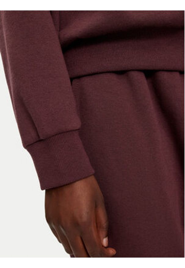 Athlecia Bluza Giannis W Crew Neck EA243363 Bordowy Regular Fit. Kolor: czerwony. Materiał: syntetyk, bawełna