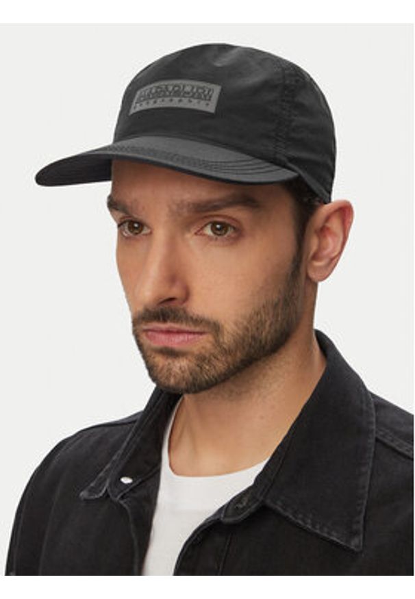 Napapijri Czapka z daszkiem F-Box Logo NP0A4IGB Czarny. Kolor: czarny. Materiał: nylon, poliamid
