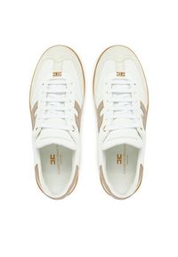 Elisabetta Franchi Sneakersy SA-50G-51E2-V400 Écru. Materiał: skóra #3