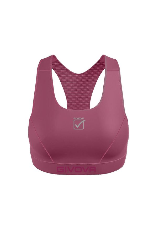 Biustonosz dla kobiet Givova Basic. Kolor: różowy. Materiał: poliester, elastan. Sport: fitness