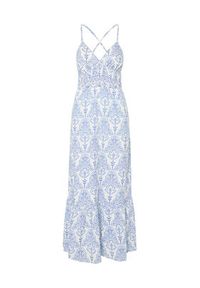 YAS Sukienka letnia Cinni 26036881 Błękitny Regular Fit. Kolor: niebieski. Materiał: bawełna. Sezon: lato