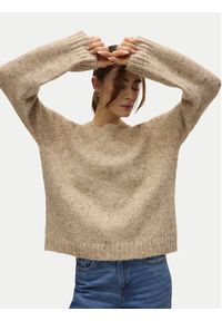 Vero Moda Sweter Ingrid 10331365 Beżowy Regular Fit. Kolor: beżowy. Materiał: syntetyk #6