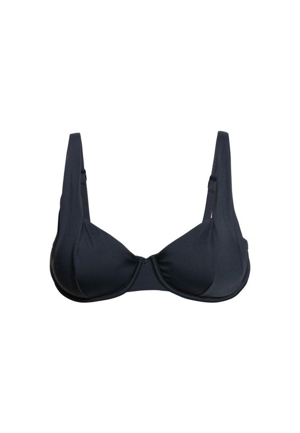 Roxy - Dół bikini z fiszbinami w miseczce D dla Kobiety BEACH CLASSICS Czarny. Kolor: szary, brązowy, wielokolorowy. Materiał: nylon, elastan, materiał