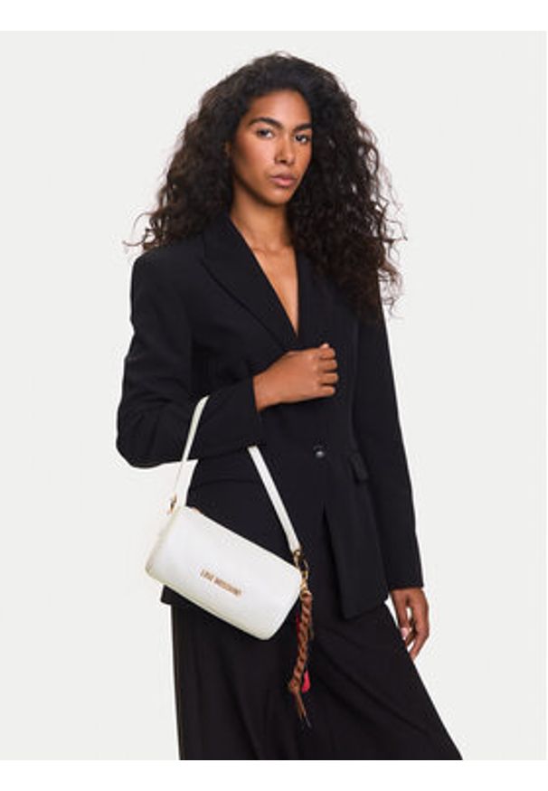 Love Moschino - LOVE MOSCHINO Torebka JC4309PP0MK1110A Biały. Kolor: biały. Materiał: skórzane