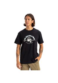 Quiksilver - Koszulka z krótkim rękawem dla Mężczyzn SKULL LINES Czarny. Kolor: brązowy, zielony, wielokolorowy. Materiał: jersey, bawełna. Długość rękawa: krótki rękaw. Długość: krótkie. Wzór: nadruk