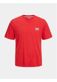 Jack & Jones - Jack&Jones T-Shirt Trevor 12227773 Czerwony Standard Fit. Kolor: czerwony. Materiał: bawełna