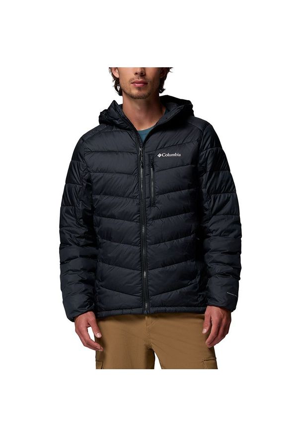 columbia - Kurtka męska Columbia Labyrinth Loop II Insulated Hooded 2085294010 - czarna. Typ kołnierza: kaptur. Kolor: czarny. Materiał: syntetyk, puch, włókno, poliester. Technologia: Omni-Heat (Columbia). Wzór: aplikacja. Sezon: zima