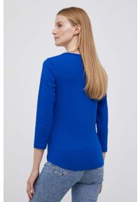 TOMMY HILFIGER - Tommy Hilfiger longsleeve bawełniany kolor granatowy. Kolor: niebieski. Materiał: bawełna. Długość rękawa: długi rękaw #4