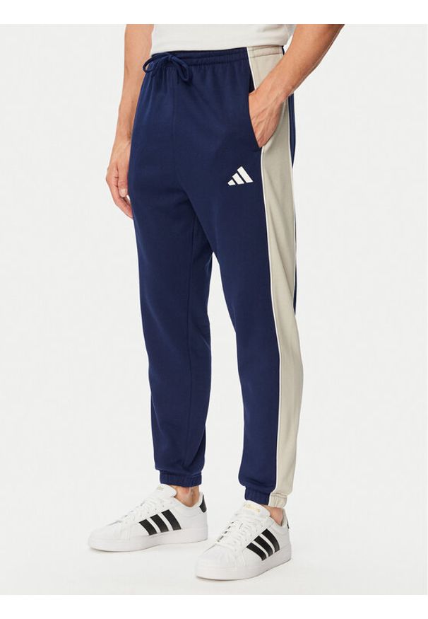 Adidas - adidas Spodnie dresowe Seasonal Essentials Colorblock Fleece KF4211 Niebieski Cosy Fleece Fit. Kolor: niebieski. Materiał: syntetyk