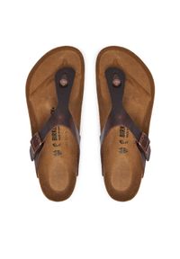 Birkenstock Japonki Gizeh 0743831 Brązowy. Kolor: brązowy. Materiał: nubuk, skóra #1