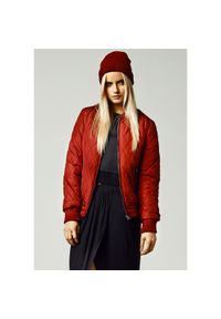 Urban Classics - Parka dla kobiet Urban Classic diamond nylon. Kolor: czerwony, wielokolorowy, brązowy. Materiał: nylon. Sezon: zima #1