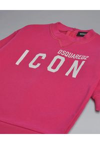 DSQUARED2 KIDS - Różowa bluza Icon 0-3 lata. Kolor: wielokolorowy, różowy, fioletowy. Materiał: bawełna. Długość rękawa: długi rękaw. Długość: długie. Wzór: nadruk. Sezon: lato