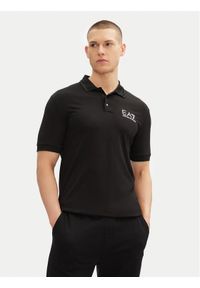 EA7 Emporio Armani Polo 7M000300 AF13739 UC001 Czarny Slim Fit. Typ kołnierza: polo. Kolor: czarny. Materiał: wiskoza