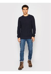 Jack&Jones PREMIUM Sweter Well 12193093 Granatowy Regular Fit. Kolor: niebieski. Materiał: bawełna #2