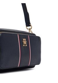 TOMMY HILFIGER - Tommy Hilfiger Torebka Th Daily Camera Bag Corp AW0AW18640 Granatowy. Kolor: niebieski. Materiał: skórzane #4