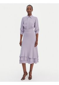 Elisabetta Franchi Sukienka koktajlowa AB-923-61E2 Fioletowy Regular Fit. Kolor: fioletowy. Materiał: wiskoza. Styl: wizytowy #1