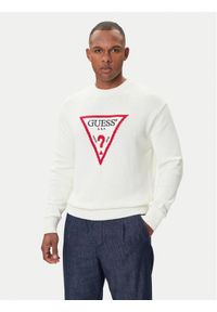 Guess Jeans Sweter M4BR32 Z3HM1 Écru Regular Fit. Materiał: bawełna