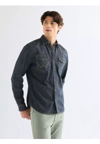 Wrangler - MĘSKA KOSZULA JEANSOWA WRANGLER WESTERN SHIRT CANYON 112378473. Materiał: jeans #1