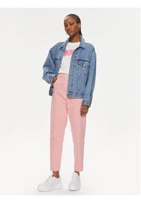 Tommy Jeans Jeansy DW0DW17318 Różowy Mom Fit. Kolor: różowy