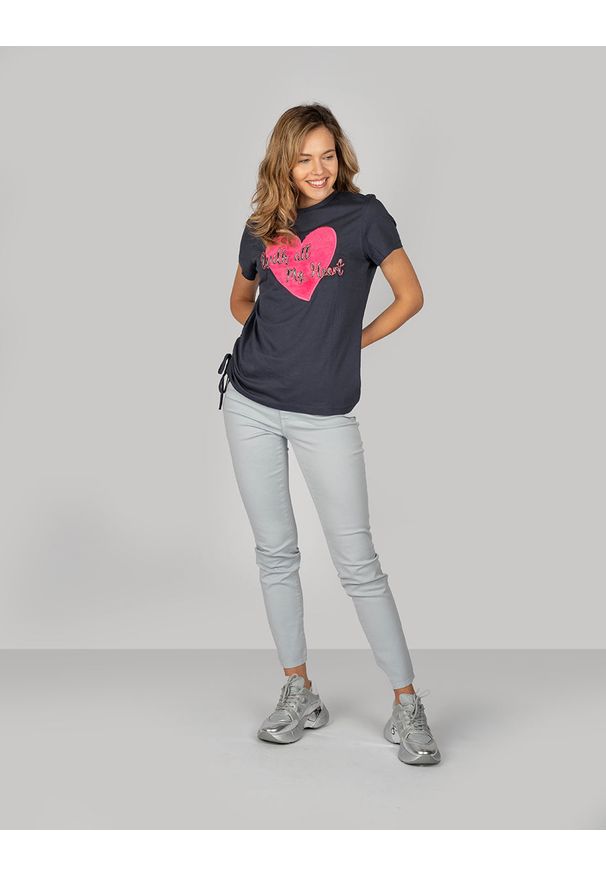 Trussardi Jeans Jeansy "Skinny" | 56J00002 | Skinny Jeans | Kobieta | Szary. Kolor: szary. Wzór: aplikacja