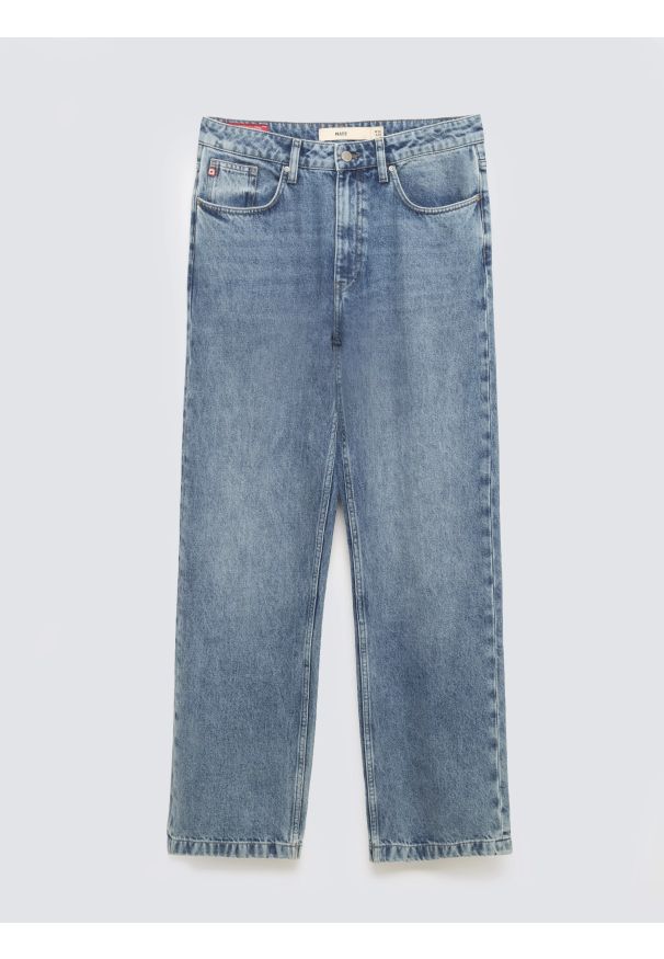 Big-Star - Jeansy męskie loose niebieskie Nate 385. Stan: podwyższony. Kolor: niebieski. Styl: vintage, klasyczny