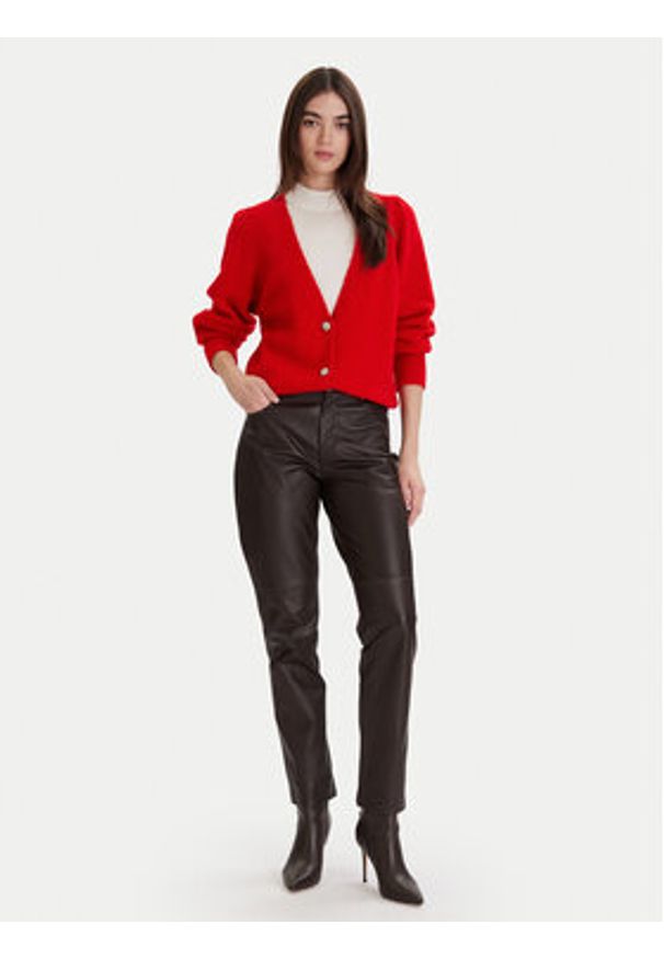 Morgan Sweter 252-MGOJI Czerwony Regular Fit. Kolor: czerwony. Materiał: syntetyk