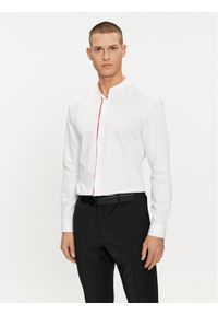 Hugo Koszula 50513926 Biały Slim Fit. Kolor: biały. Materiał: bawełna