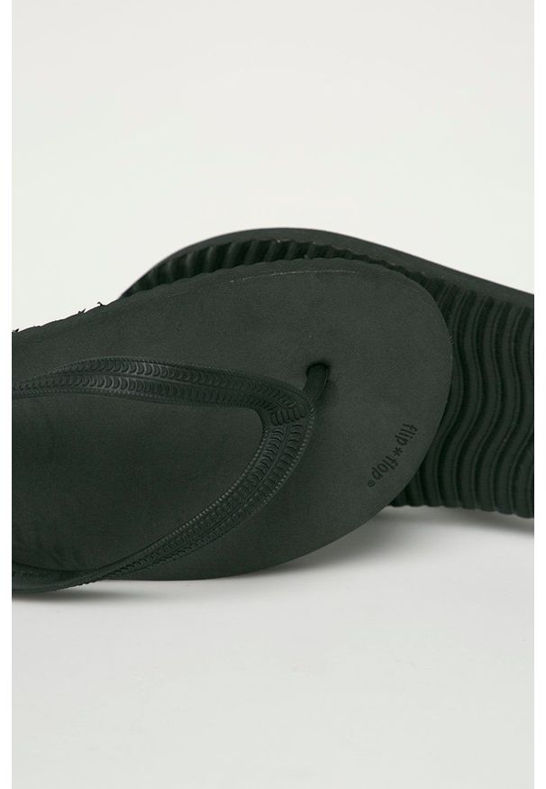 Flip*Flop - Japonki. Kolor: czarny. Materiał: materiał. Wzór: gładki