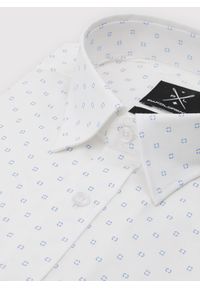 Pako Lorente - PAKO LORENTE - Koszula męska w błękitny mikrowzór. Kolor: niebieski. Materiał: bawełna, elastan. Długość rękawa: krótki rękaw. Długość: krótkie. Sezon: lato #2