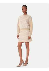 Guess Golf W5BR23 Z3JD2 Beżowy Relaxed Fit. Typ kołnierza: golf. Kolor: beżowy. Materiał: syntetyk