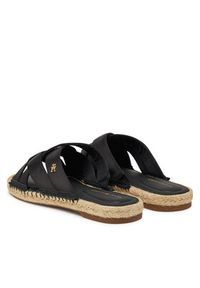 TOMMY HILFIGER - Tommy Hilfiger Espadryle Satin Espadrille Mule FW0FW08502 Czarny. Kolor: czarny. Materiał: materiał #4