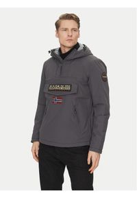 Napapijri Kurtka anorak Rainforest Pocket 2 NP0A4GMD Szary Regular Fit. Kolor: szary. Materiał: syntetyk