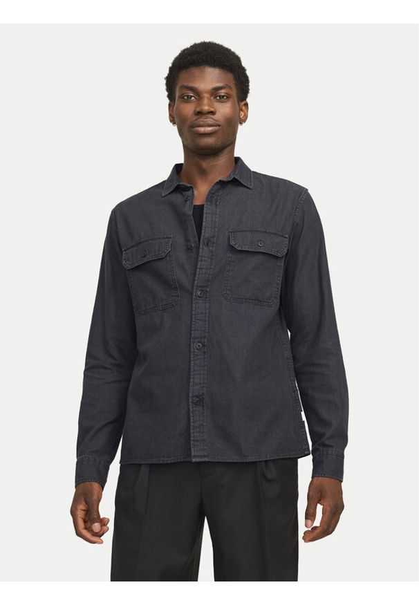 Jack & Jones Koszula jeansowa Travis 12269262 Czarny Comfort Fit. Kolor: czarny. Materiał: bawełna