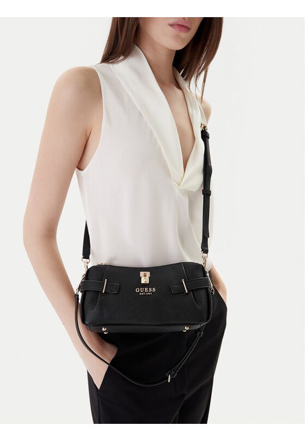 Guess Torebka Yesba Mini HWBG78 33720 Czarny. Kolor: czarny. Materiał: skórzane