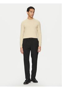 Hugo - HUGO Sweter San Cody 50532074 Beżowy Slim Fit. Kolor: beżowy. Materiał: wiskoza #5