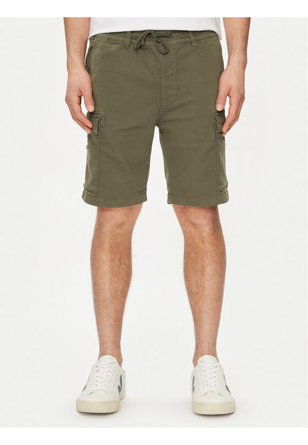 Pepe Jeans Szorty materiałowe Gymdigo Cargo Short PM801077 Khaki Regular Fit. Kolor: brązowy. Materiał: bawełna