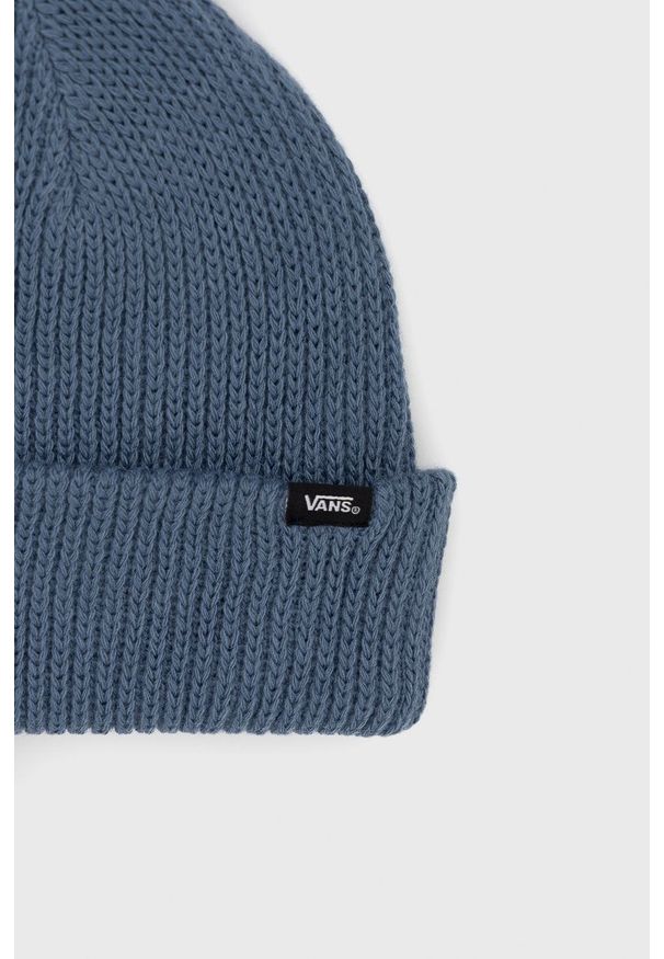 Vans Czapka. Kolor: niebieski. Materiał: dzianina, materiał
